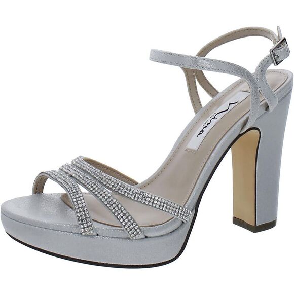 Nina Shoes - Nina Womens Silver Buckle Heels Shoes NWT